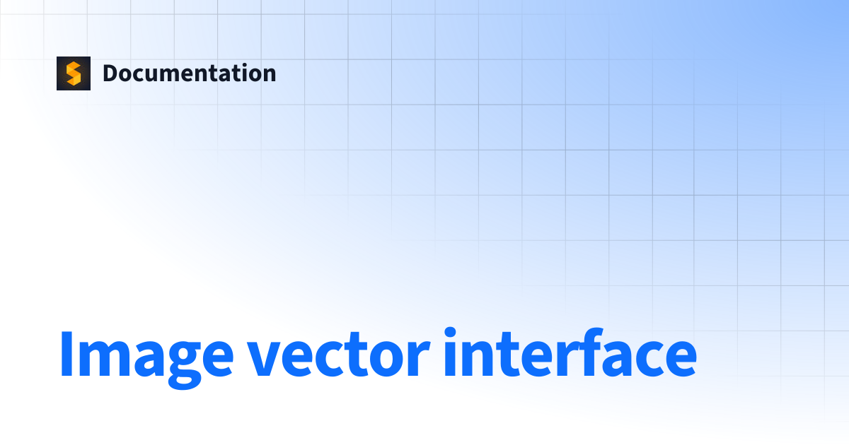 Image vector interface | Documentation